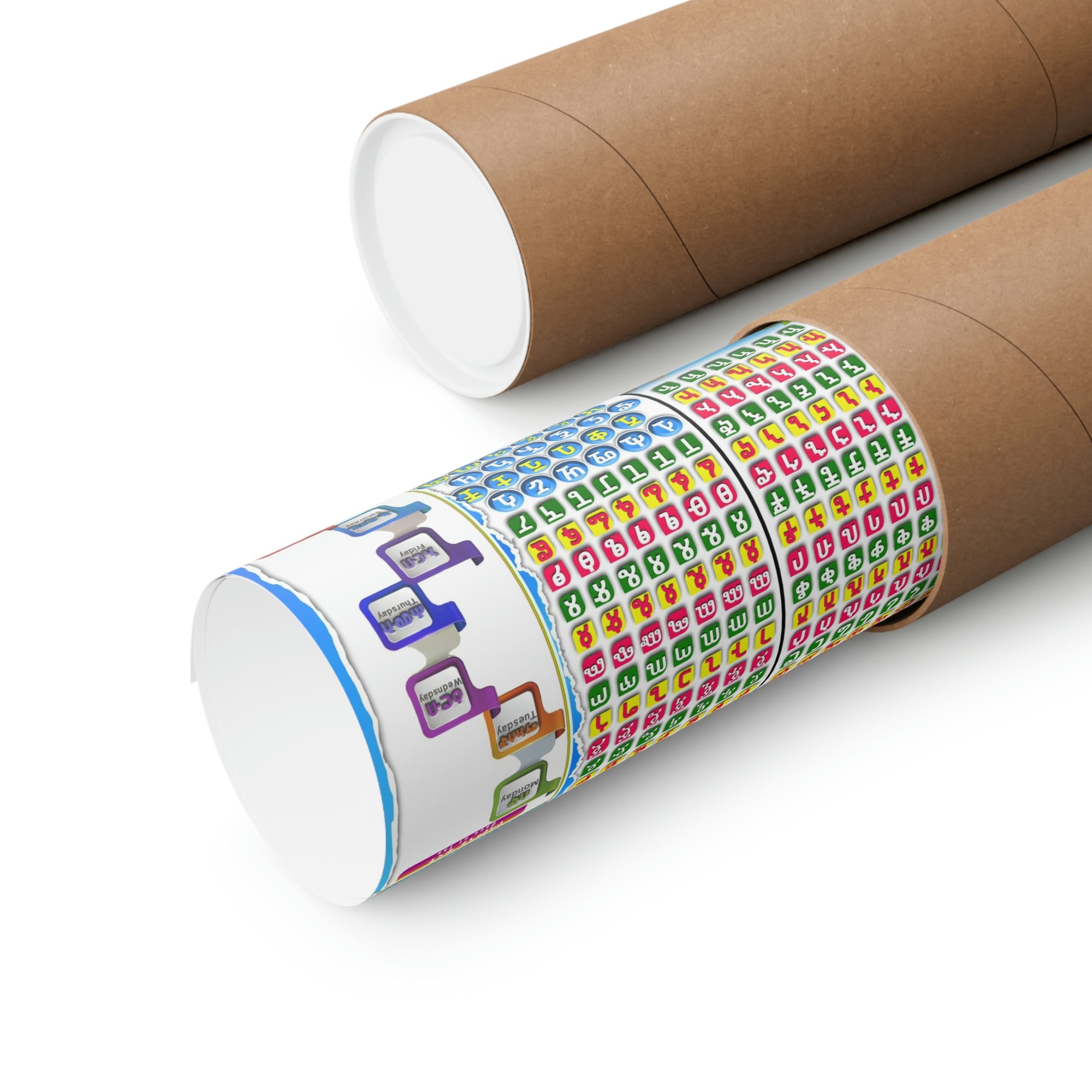 Amharic Alphabet, Numbers, Body Parts Premium Matte Posters