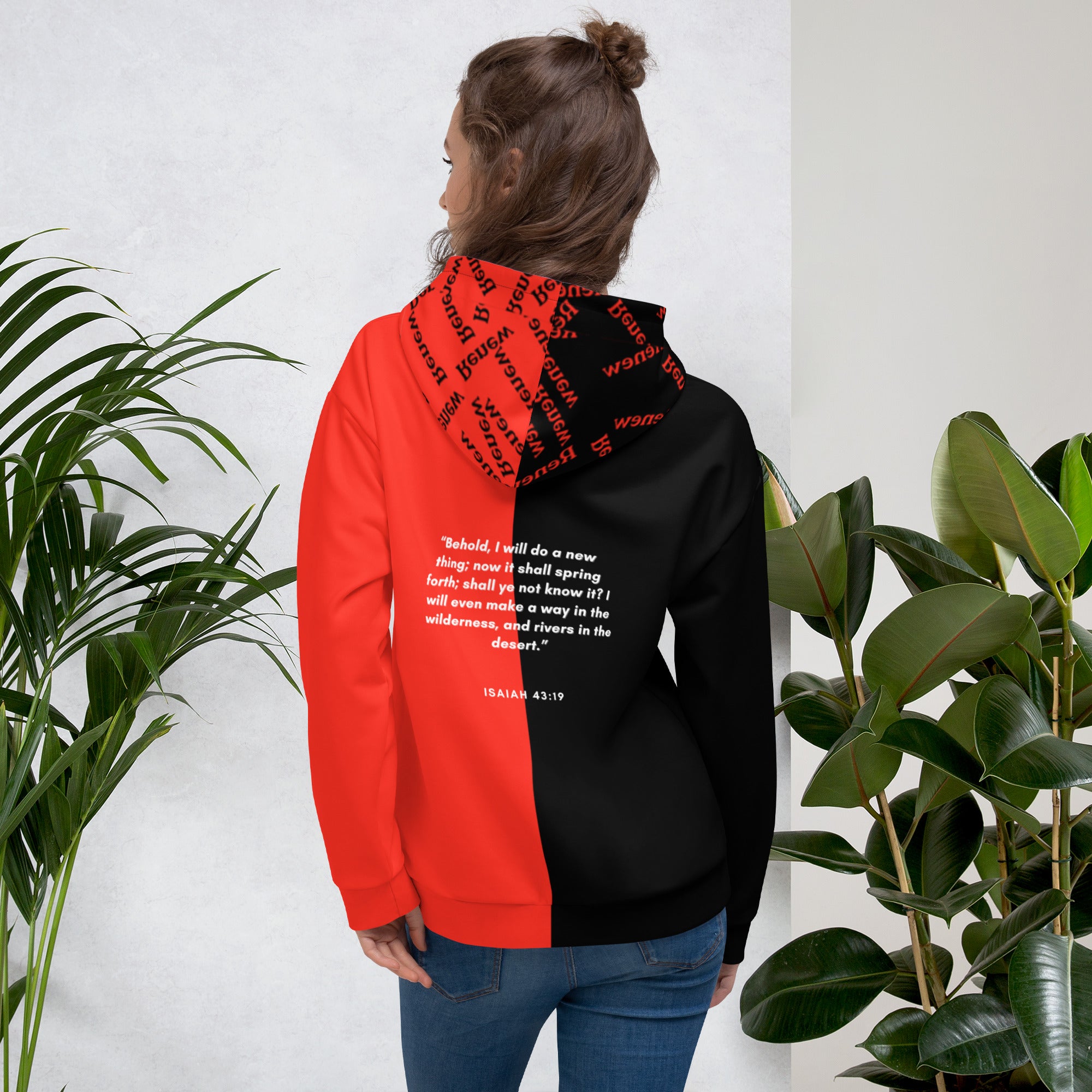 Renew Red and Black Unisex Hoodie