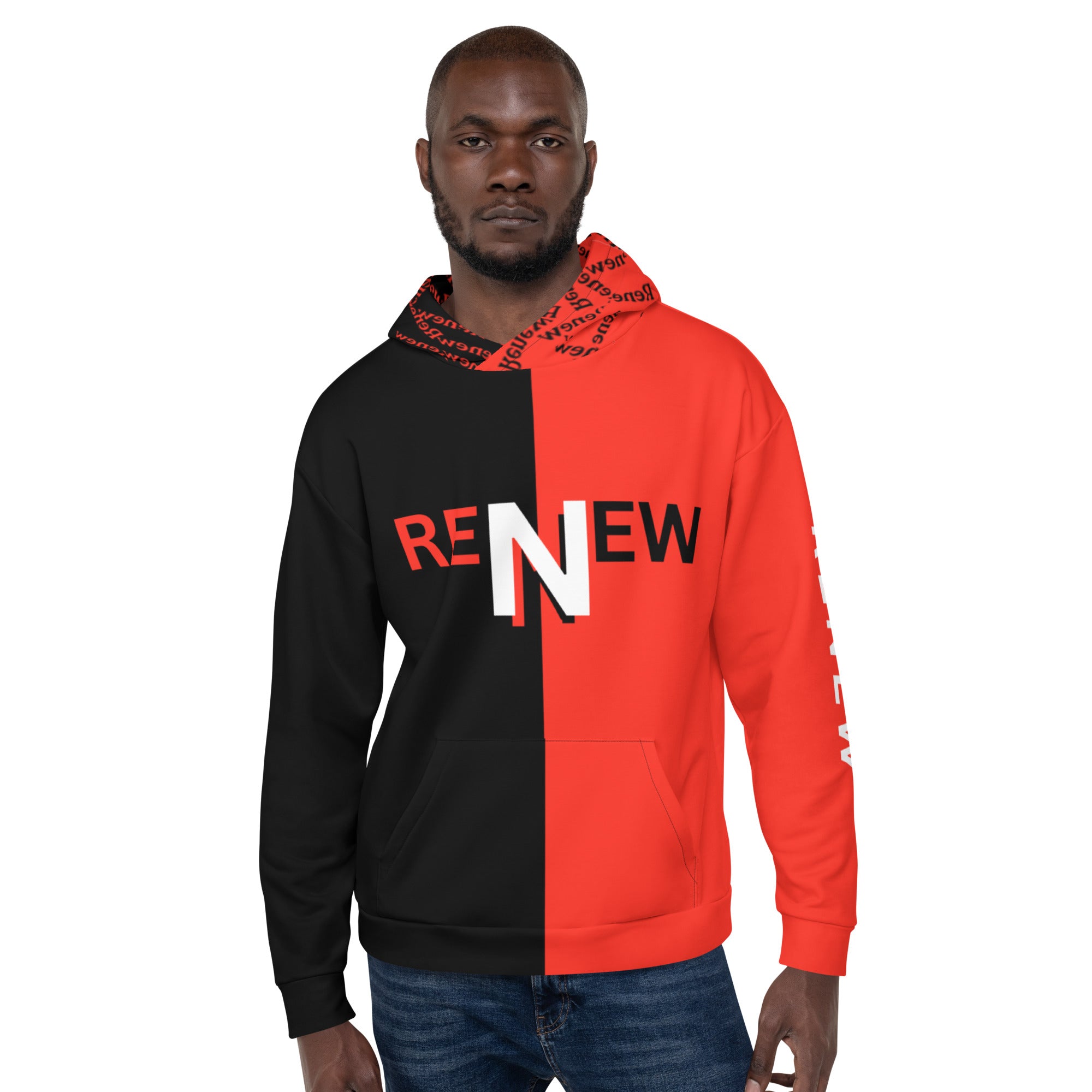 Renew Red and Black Unisex Hoodie