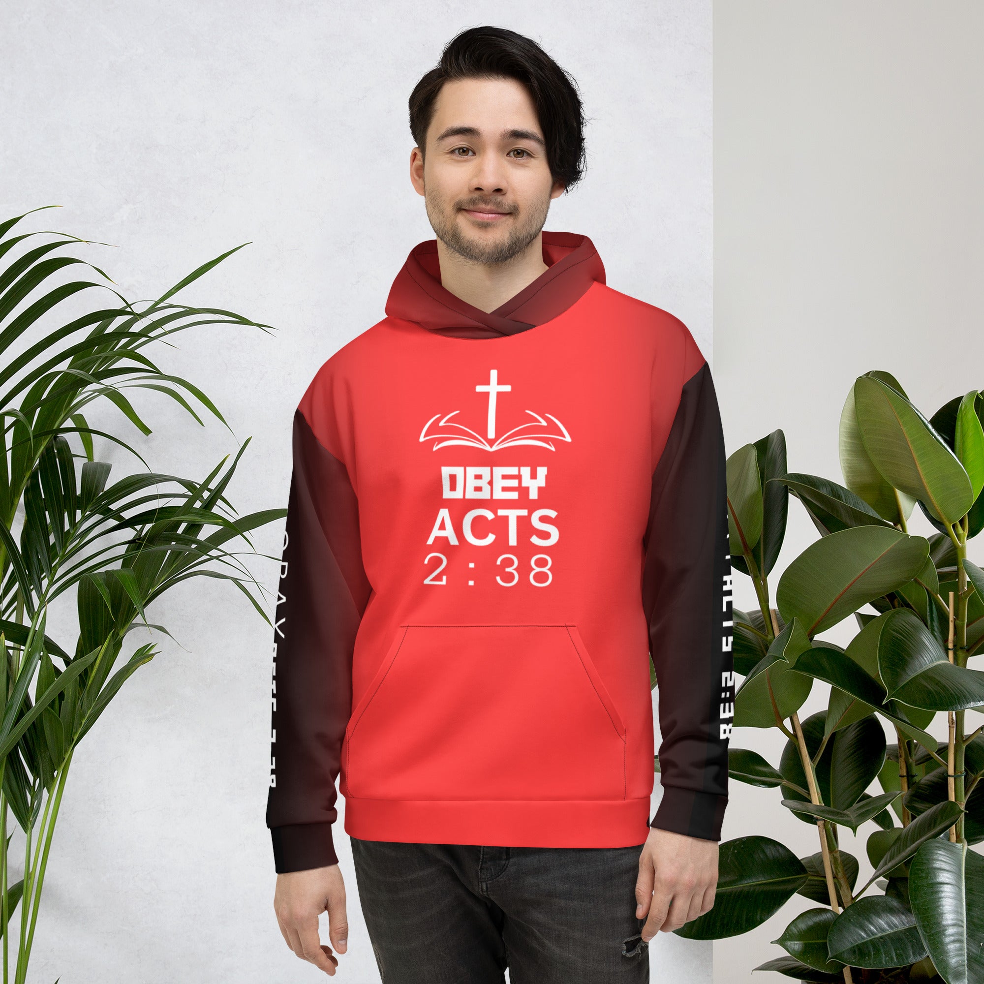 Obey Acts Red Unisex Hoodie