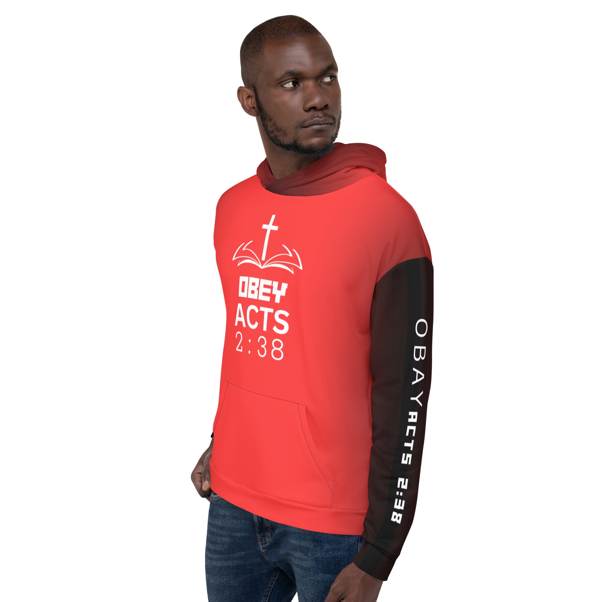 Obey Acts Red Unisex Hoodie
