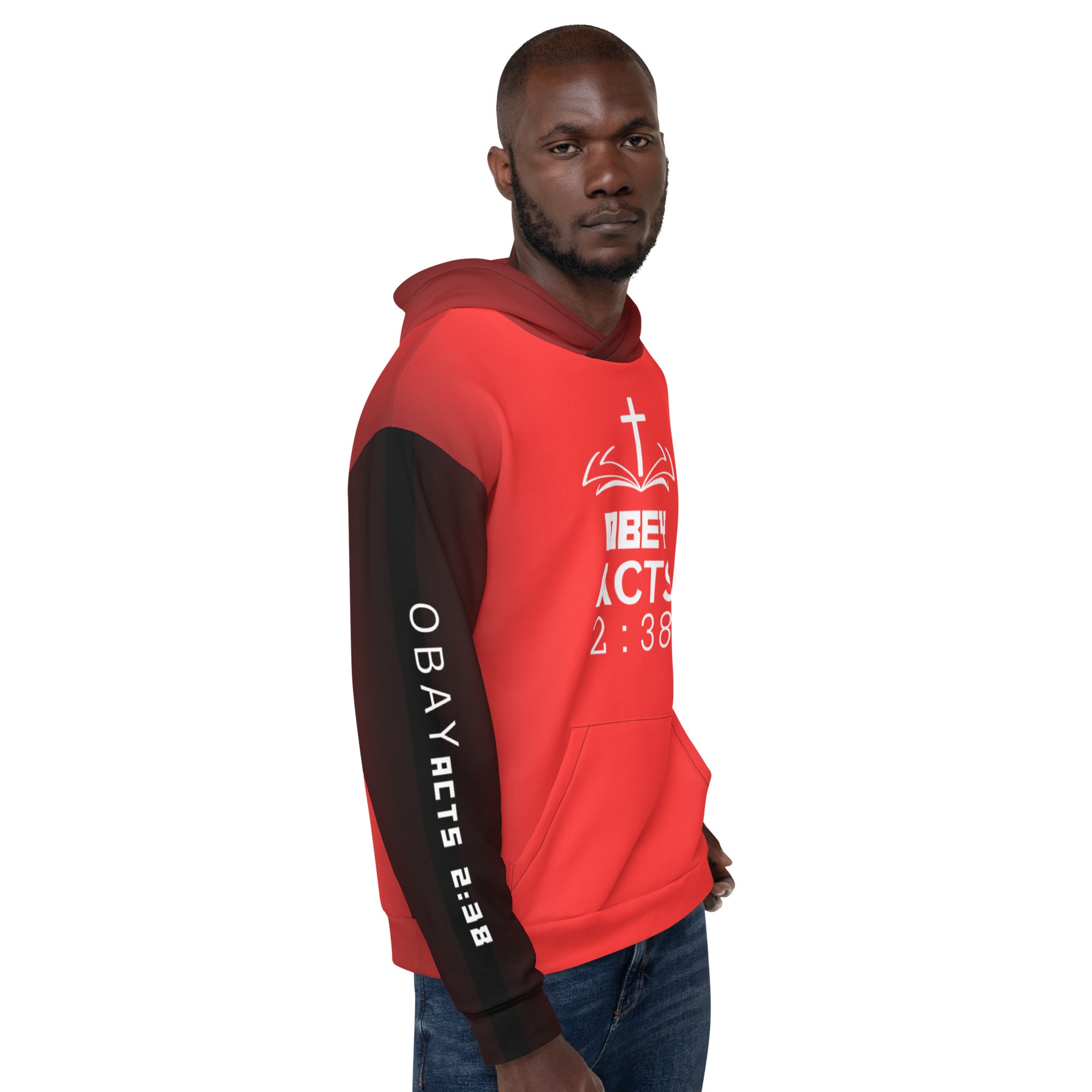 Obey Acts Red Unisex Hoodie